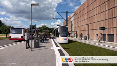Visualisierung der Park & Ride-Anlage Reutles (Nürnberg)