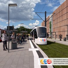 Visualisierung der Park & Ride-Anlage Reutles (Nürnberg)