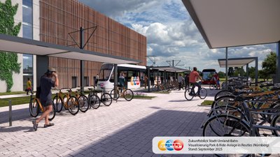 Visualisierung der Park & Ride-Anlage Reutles (Nürnberg)