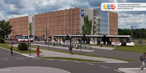 Visualisierung der Park & Ride-Anlage Reutles (Nürnberg)
