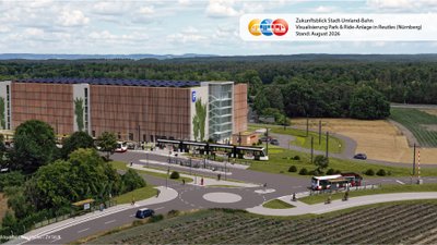 Visualisierung der Park & Ride-Anlage Reutles (Nürnberg)