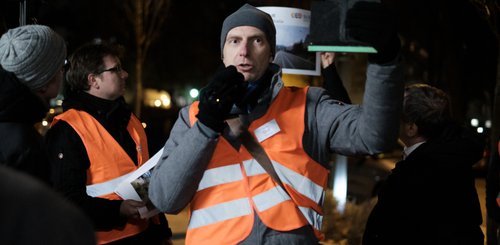 Lokalforum Erlangen Süd 2019: Florian Gräf (ehemaliger Technischer Leiter des ZV StUB) erklärt den Streckenabschnitt