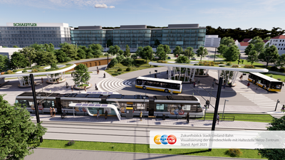 Visualisierung der Wendeschleife Herzo Zentrum