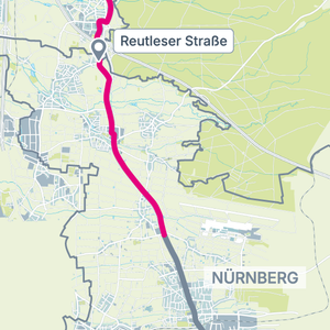 Die StUB-Strecke: Reutles
