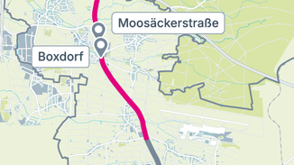 Die StUB-Strecke: Boxdorf