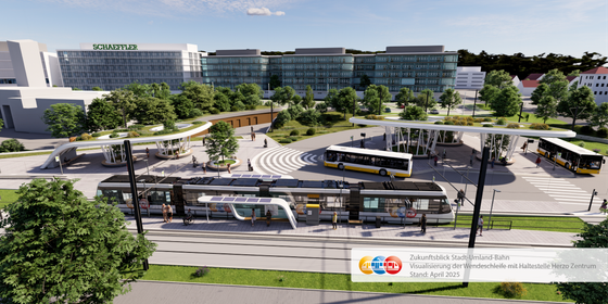 Visualisierung der Wendeschleife Herzo Zentrum