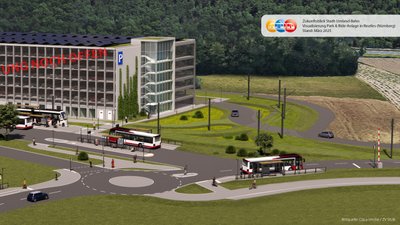 Visualisierung der Park & Ride-Anlage Reutles (Nürnberg)