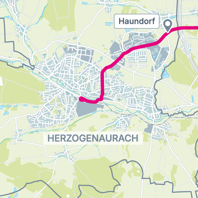 Die StUB-Strecke: Haundorf