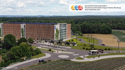 Visualisierung der Park & Ride-Anlage Reutles (Nürnberg)