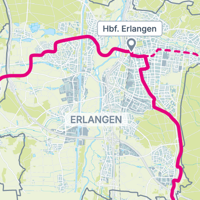 Die StUB-Strecke: Regnitzstadt