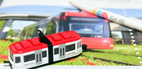 Modell der StUB auf einer StUB-Broschüre