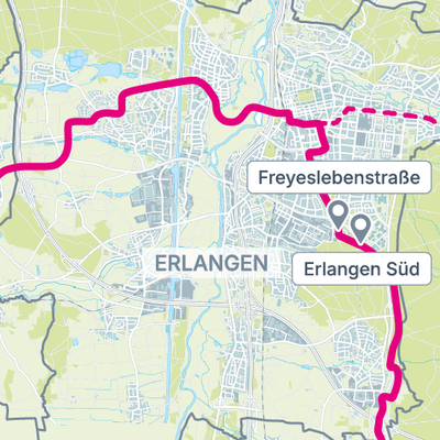 Die StUB-Strecke: Friedrich-Bauer-Str.