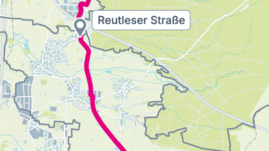 Die StUB-Strecke: Reutles