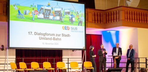 Blick auf die Bühne des 17. Dialogforums