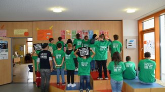 Teilnemer*innen eines Kinder und Jugenbeteilungsworkshops