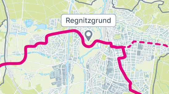 Die StUB-Strecke: Regnitzgrund