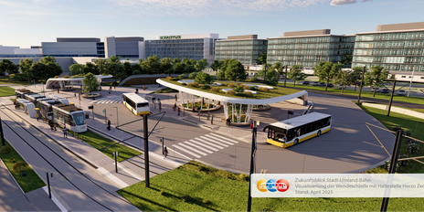 Visualisierung der Wendeschleife Herzo Zentrum
