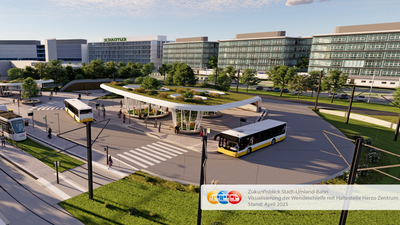 Visualisierung der Wendeschleife Herzo Zentrum