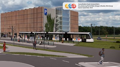 Visualisierung der Park & Ride-Anlage Reutles (Nürnberg)