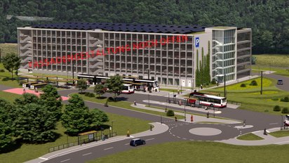 Visualisierung der Park & Ride-Anlage Reutles (Nürnberg)