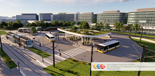 Visualisierung der Wendeschleife Herzo Zentrum