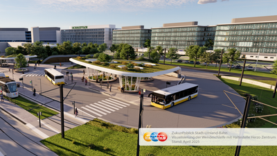 Visualisierung der Wendeschleife Herzo Zentrum