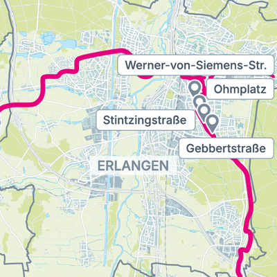 Die StUB-Strecke: Nürnberger Straße