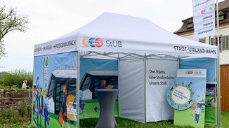 Die StUB vor Ort: Messestand
