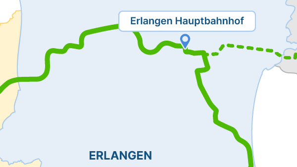 Die StUB-Strecke: Regnitzstadt