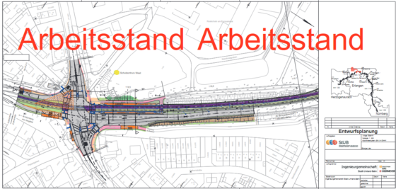 Aktueller Planungsstand: Haltestelle Schulzentrum West